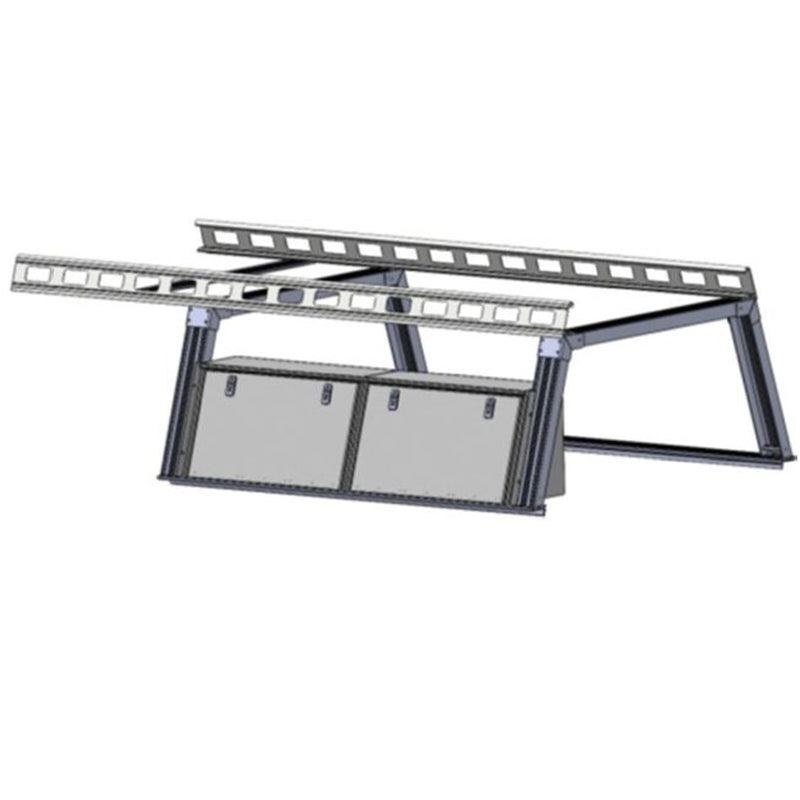 Black Horse No Drilling Required Ladder Rack CSFRHD65BTX1 - Base K2 Over Cab Tool Box