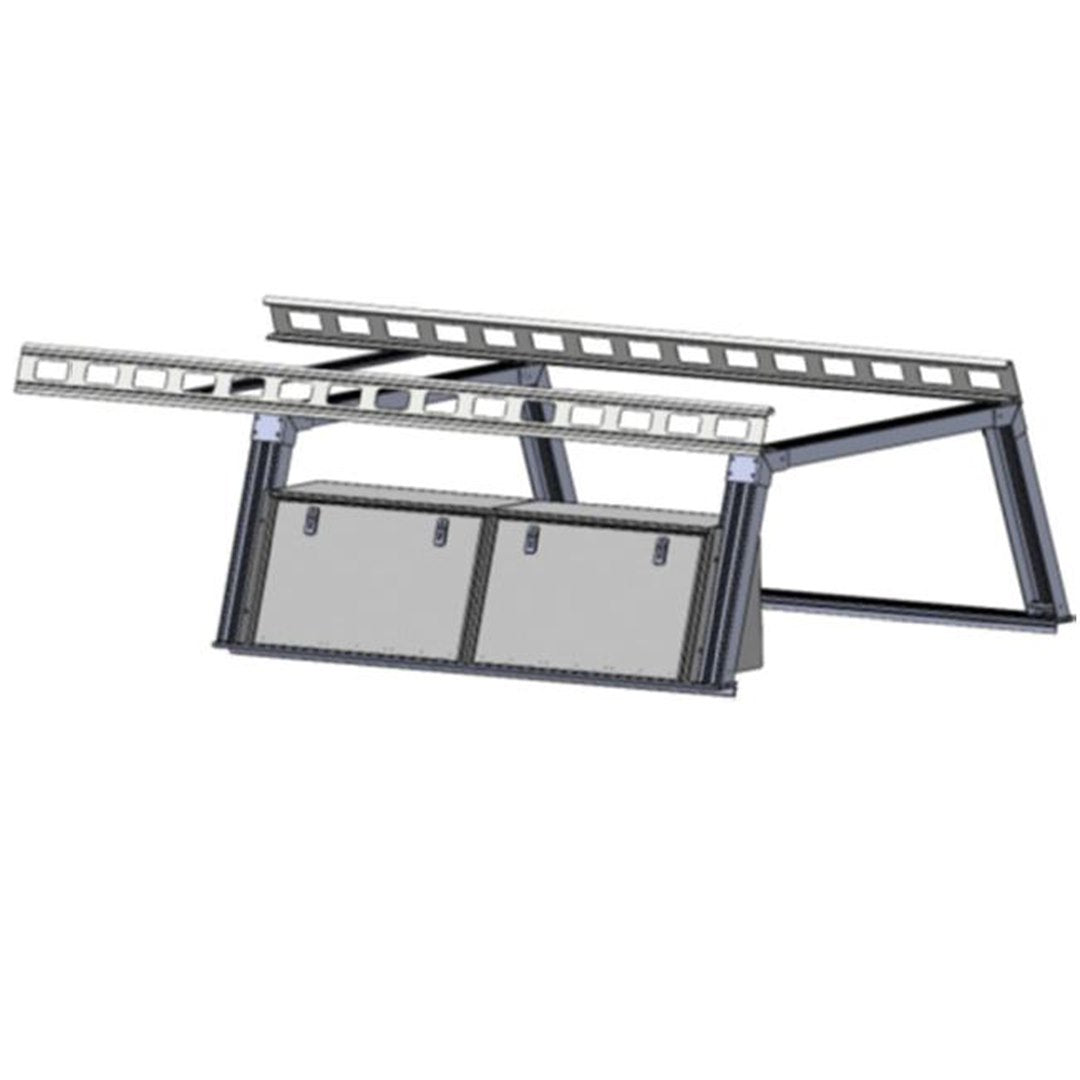 Black Horse No Drilling Required Ladder Rack CSFRHD65BTX1 - Base K2 Over Cab Tool Box