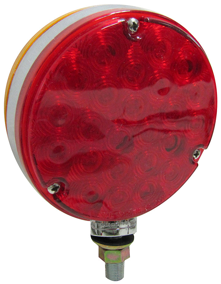 Peterson MFG Single Stud Pedestal Mount Parking/ Turn Signal Light Assembly V338-2 - Red Led Amber Park