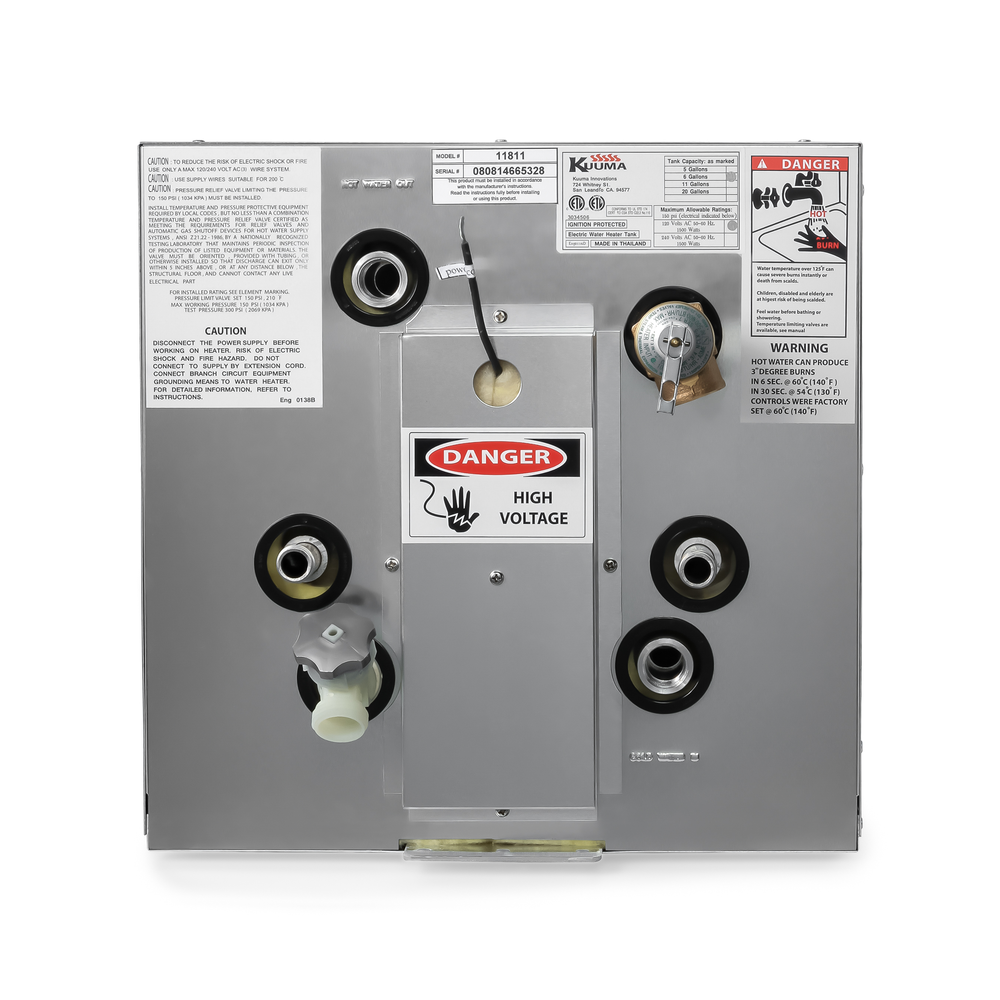 Camco Marine No Supplier Warranty Water Heater 11811 - Gal WH 120V Front Heat Exch FR