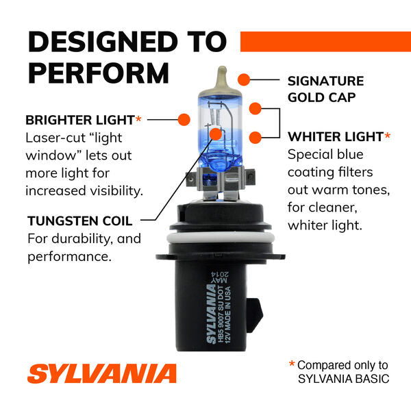 Sylvania Whiter Light For Added Clarity Headlight Bulb 9007SU.BP - 9007SU.BP EN-SP SKU