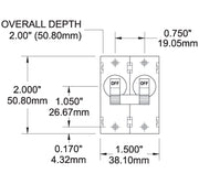 Blue SEA No Supplier Warranty Circuit Breaker 7233-BSS - White AA2Toggle 10A