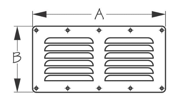 SEA DOG Made In USA Boat Vent Cover 331400-1 - Stainless Louvered 9-1