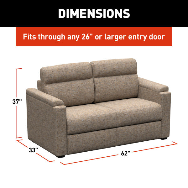 Lippert Comp Minimal Assembly Required Sofa 2024044224 - Clickback Sleeper 62 Dellmead
