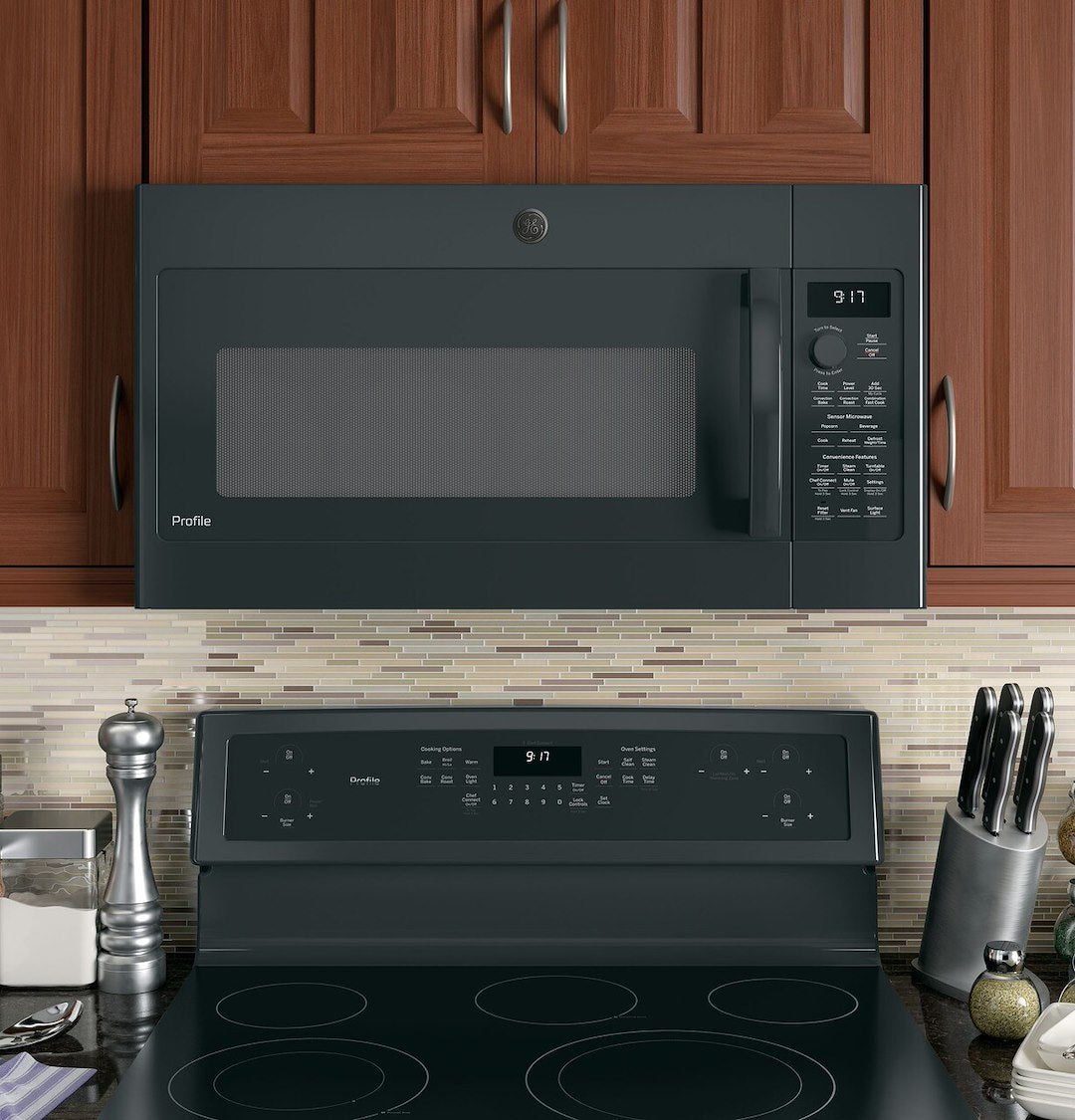 GE Appliance Made In USA Microwave Oven PVM9179DRBB - Profile 1.7 CU. FT. Convection