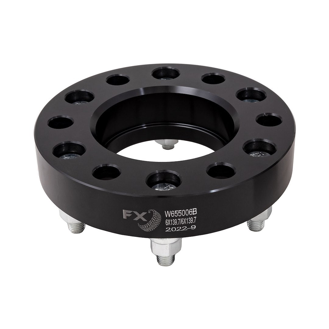 Trailfx Limited Lifetime Warranty Wheel Spacer W655006HC - Black Hub Cent Spcr 6X5.5 12X1.5 Ford