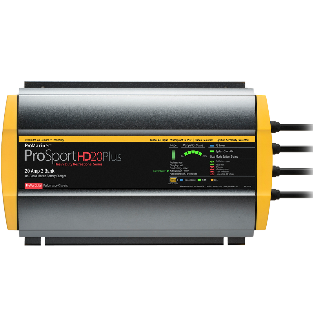 PRO Mariner Distributed-On-Demand Technology Battery Charger 44029 - Prosport HD 20 Triple