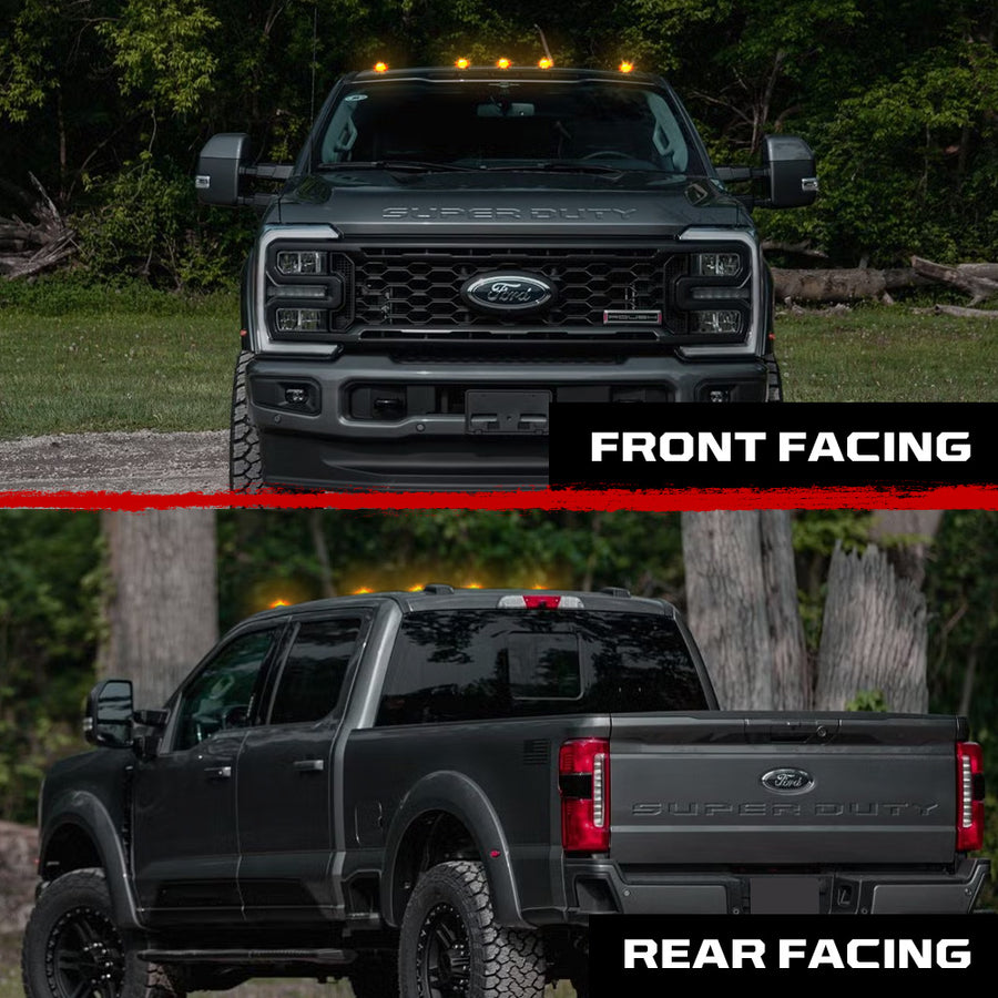 Recon Access SAE And DOT-Compliant Roof Marker Light 264443Amhpam - Ford 23-25 Superduty 5-Piece Set
