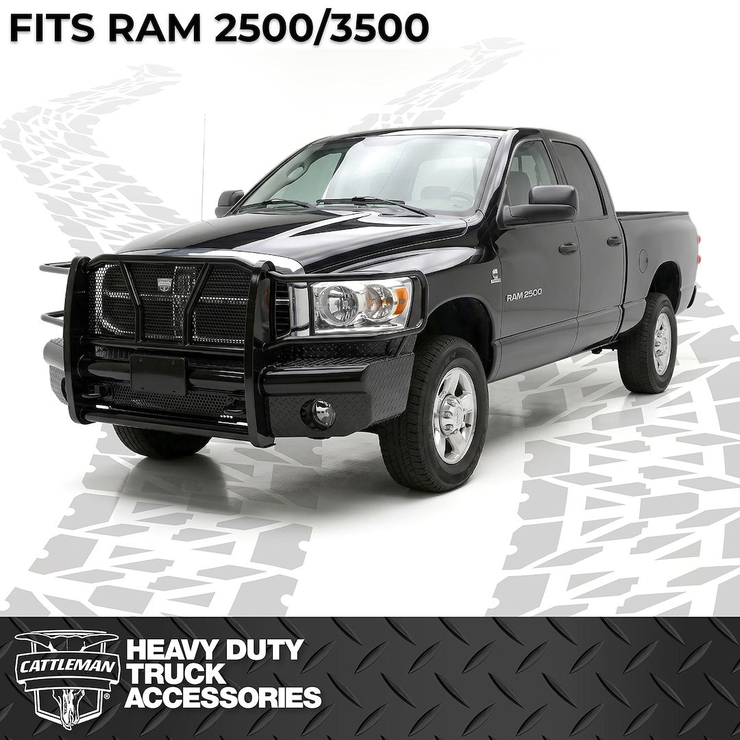 Cattleman Two Vertical Center Protection Bars Bumper 2237P - Front Replacement