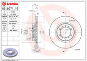 Brembo 09807111C02 Brake Rotor