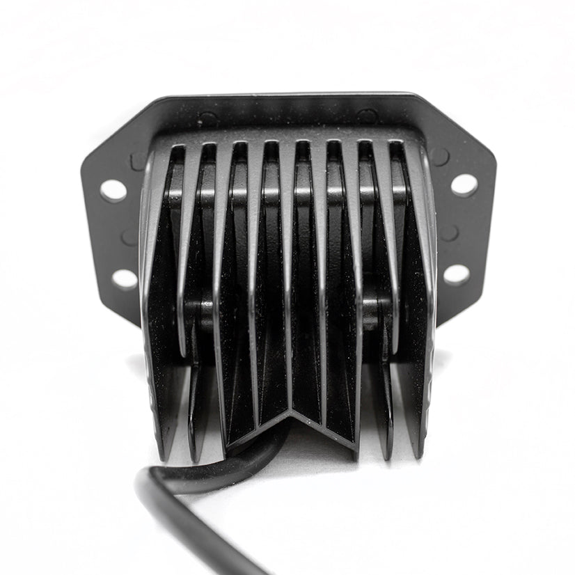 Racesport LT RoHS Compliant Driving/ Fog Light RS-18W6LED-FM - Black Shell Flush Mountable 18WAT