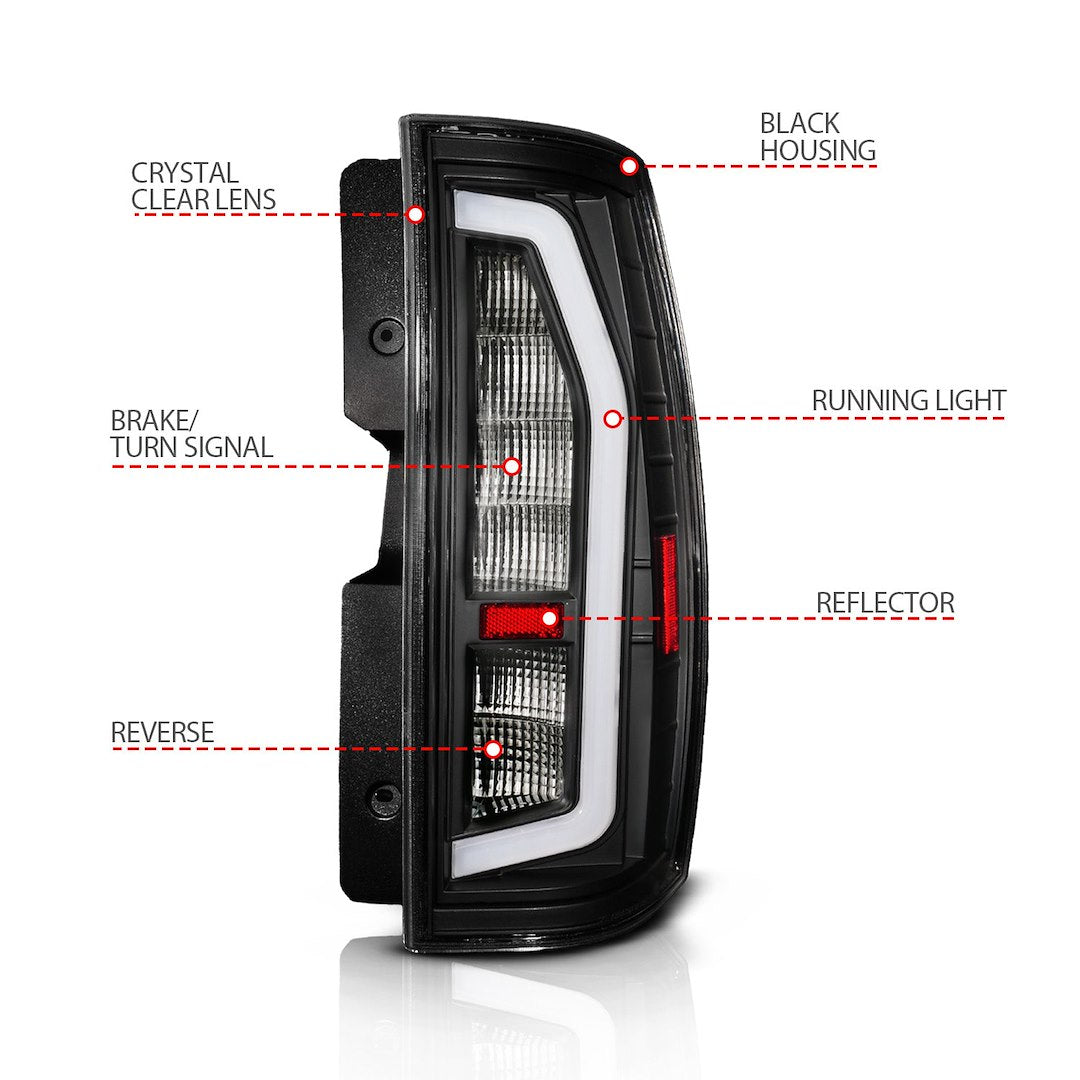 Anzo D.O.T. Compliant To S.A.E. Standards Tail Light Assembly 311487 - Led Taillights