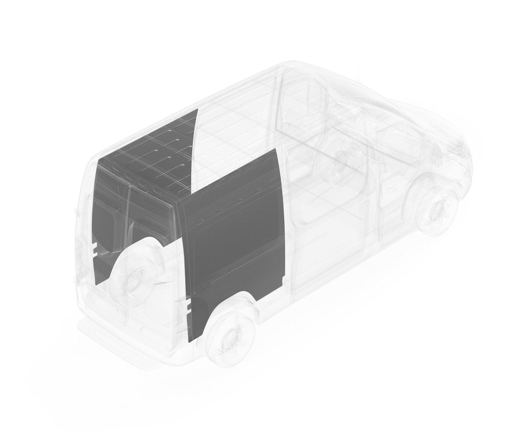 Legend Fleet Lightweight And Precision-Cut Van Wall Liner 124-114-2614.HR - Wallinrsprntr144WBHR