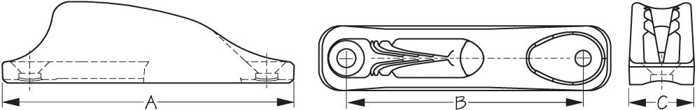 SEA DOG Made In USA Rope Cleat 002030-1 - CL203 Clamcleat Junior
