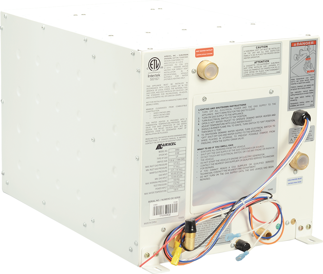 Suburban MFG Replaceable Anode Rod Water Heater 5280A - IW60RL RV Demand Wtr