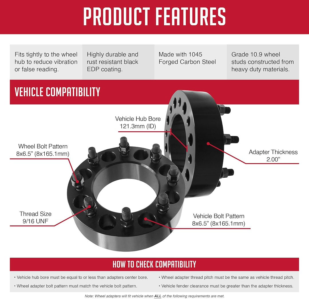Revolution CNC Lathes And Milling Machines Wheel Adapter 8650-8650HS-E-121 - Adap-Steel -Steel 8X6.5 2.0 121