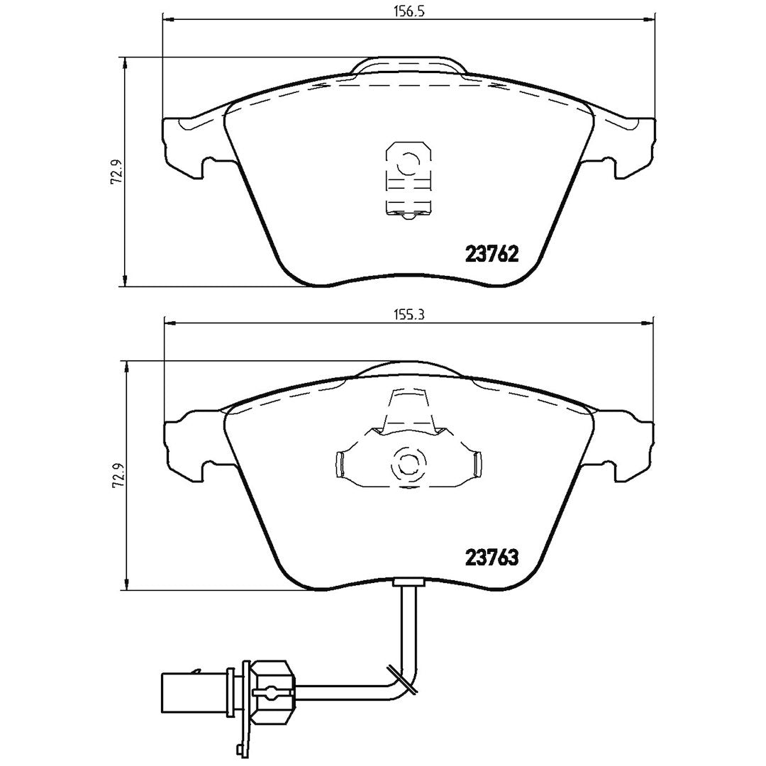 Brembo Premium Low-Met OE Equivalent Pad Brake Pad P85056 - Disc Set