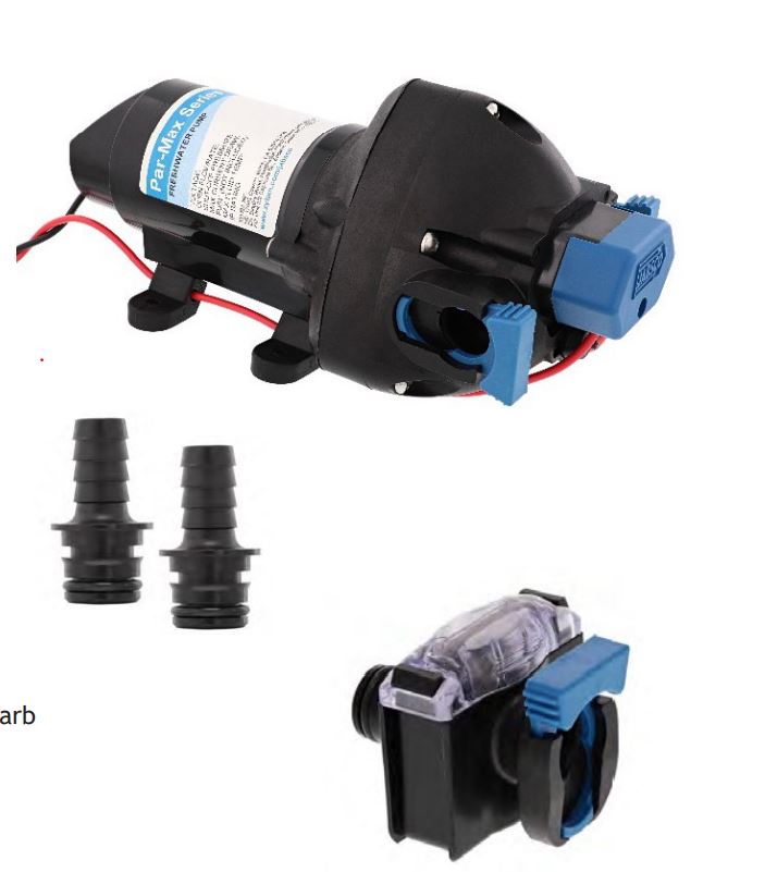 Jabsco Quiet Running Fresh Water Pump 31395-4012-3A - Parmax 12V 3GPM 40PSI