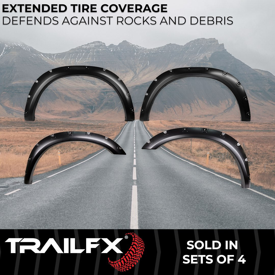 Trailfx Limited Lifetime Warranty Fender Flare TFD3006S - Pocket Style Smooth Set