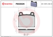 Brembo Premium Low-Met OE Equivalent Pad Brake Pad P85002N - Disc Set