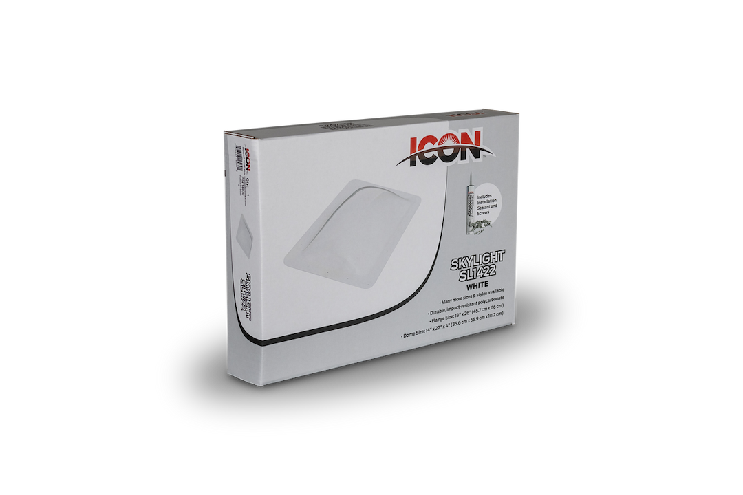 Icon Install With Icon Skylight Sealant 16030 - White SL 1422W Includes