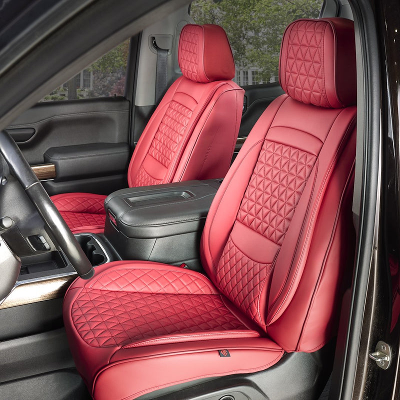 Seat CVR SOL Scratch Resistant Eco-Leather Seat Cover FFFWR - Red Bundle Frnts Wine