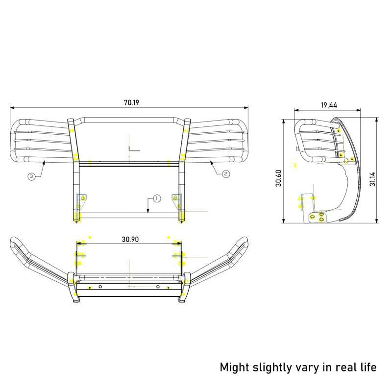 Black Horse 17GK26MA Grille Guard