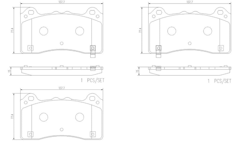 Brembo Ensures Comfort And Brembo Quality Brake Pad P24202N - Discbrakepadset Naoceramic