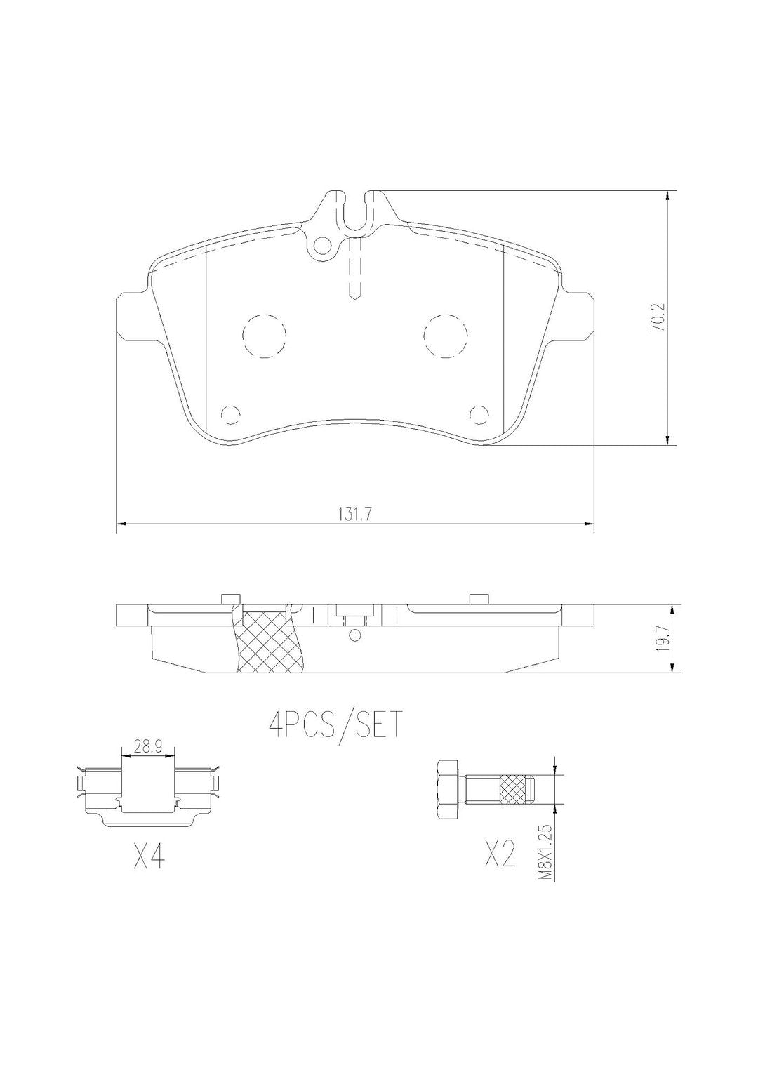 Brembo Premium Low-Met OE Equivalent Pad Brake Pad P50057N - Disc Set