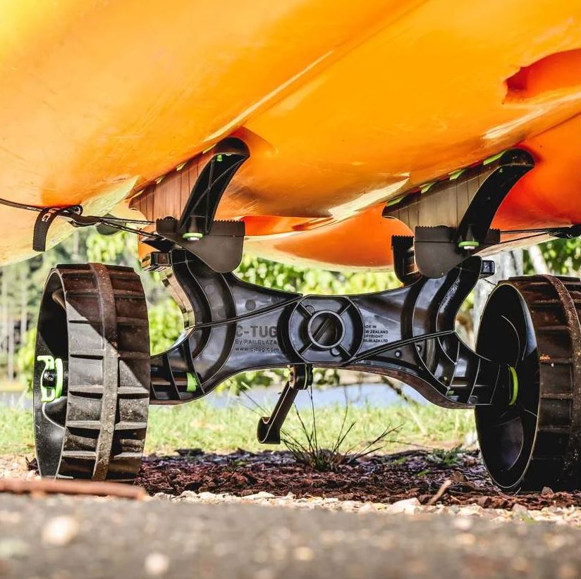 Railblaza For Inside Most Kayak Hatches Kayak/Canoe Carrying Cart 50-0010-71 - C-TUG Kiwi Puncture Free Wheels