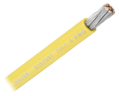 Pacer No Supplier Warranty Battery Cable WUL6YL-100 - Youth Large Awg UL TC Wire 100FT RL