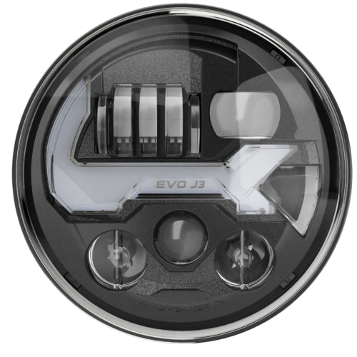 JW Speaker Easy Plug And Play Installation Headlight Assembly 0555593 - Gray 8700 Evolution J3 Dot Kit
