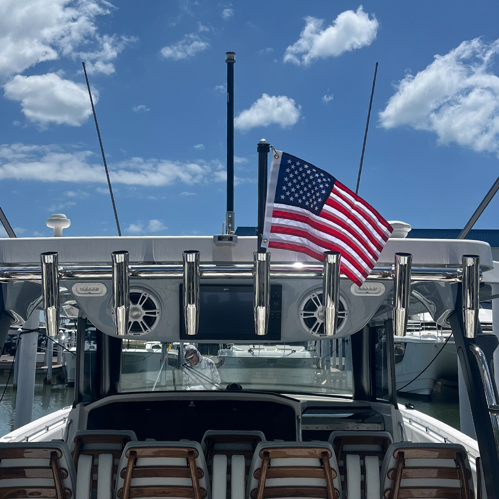 Taco Metals No Supplier Warranty Flagpole FP-0125-CF24 - Carbon Fiber Flag Pole J-Lock