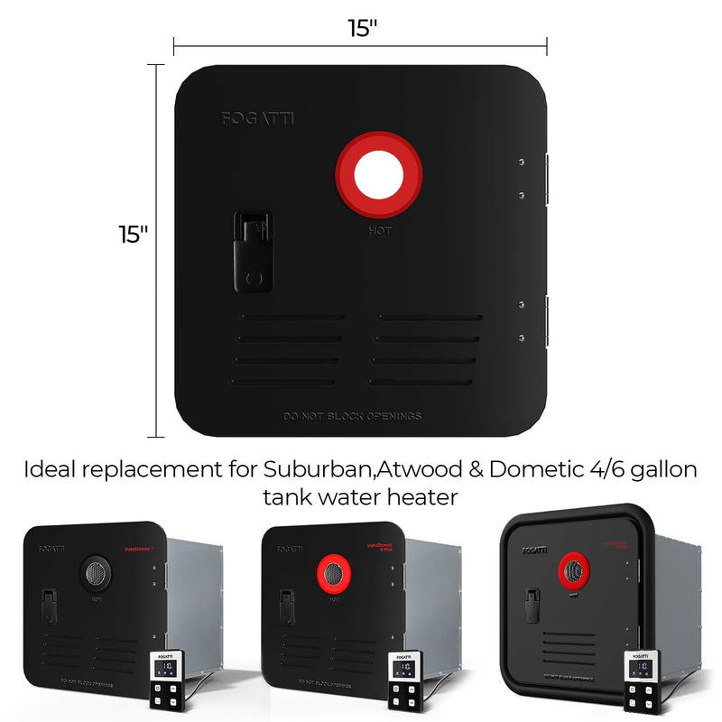 FOGATTI Water Heater Access Door: Fogatti FSBDA1515 Black Water Heater Access Door 15 x 15