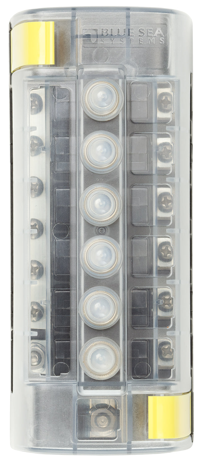 Blue SEA Accepts Ring Terminals Circuit Breaker Block 5052-BSS - Circ Brkr ST Clb 6Circ GND