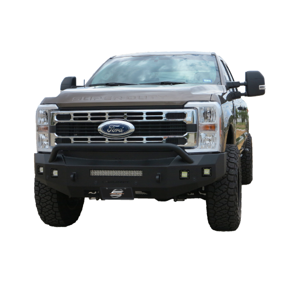 Steelcraft Convenient D-Ring Shackle Mounts Bumper 71-11390HP - 23-24 Ford Super Duty Textured Bla