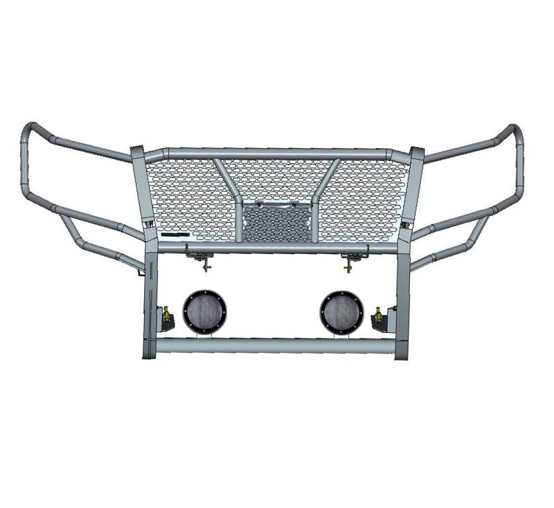 Black Horse Patent Approved Grille Guard RU-Foex18-B-PLFB - Black Rugged HD Kit