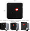 FOGATTI Water Heater Access Door: Fogatti Black Water Heater Door 18 x 18 FSBDA1818