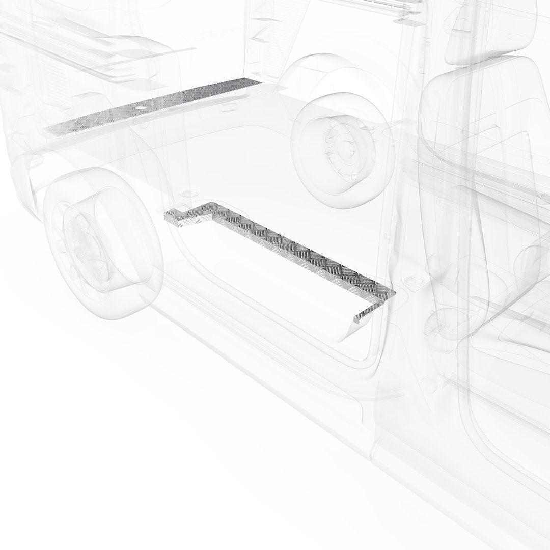 Legend Fleet Limited Lifetime Warranty Door Sill Protector 729-151-1010 - Plate Set Transit Connect Lwb