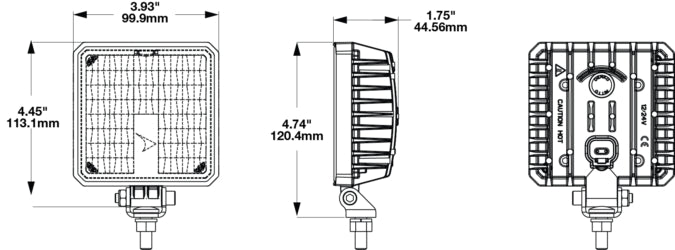 JW Speaker Pedestal Mount Work Light 1603961 - 892 Worklamp Ped 12 24V