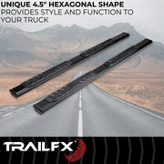 Trailfx Limited Lifetime Warranty Nerf Bar AL4027B - A4 4Runner