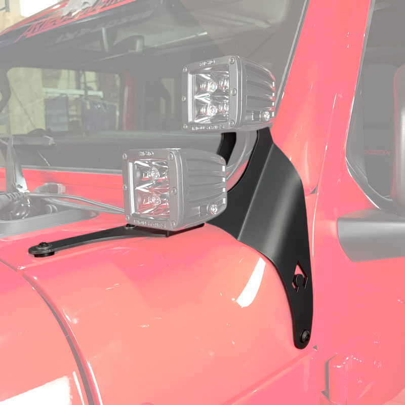 Artec Indust Direct Bolt-In Application Driving/ Fog Light Mounting Bracket JL5603 - Industries Bar Mount EN