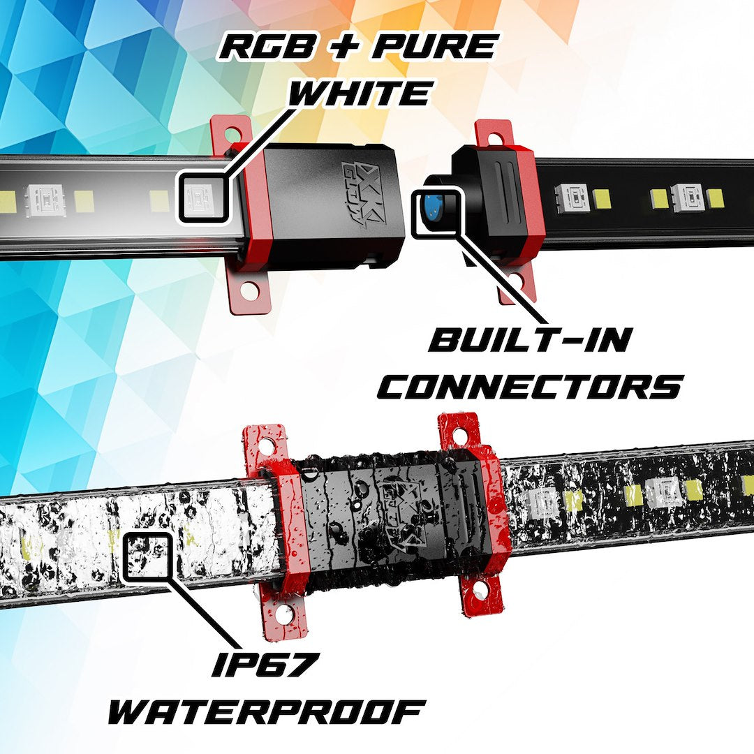 XK Glow Compatible With Third-Party Apps Underbody Light Kit MX-CAR-PRO - Xkmax Rgbw 16PC Underglow