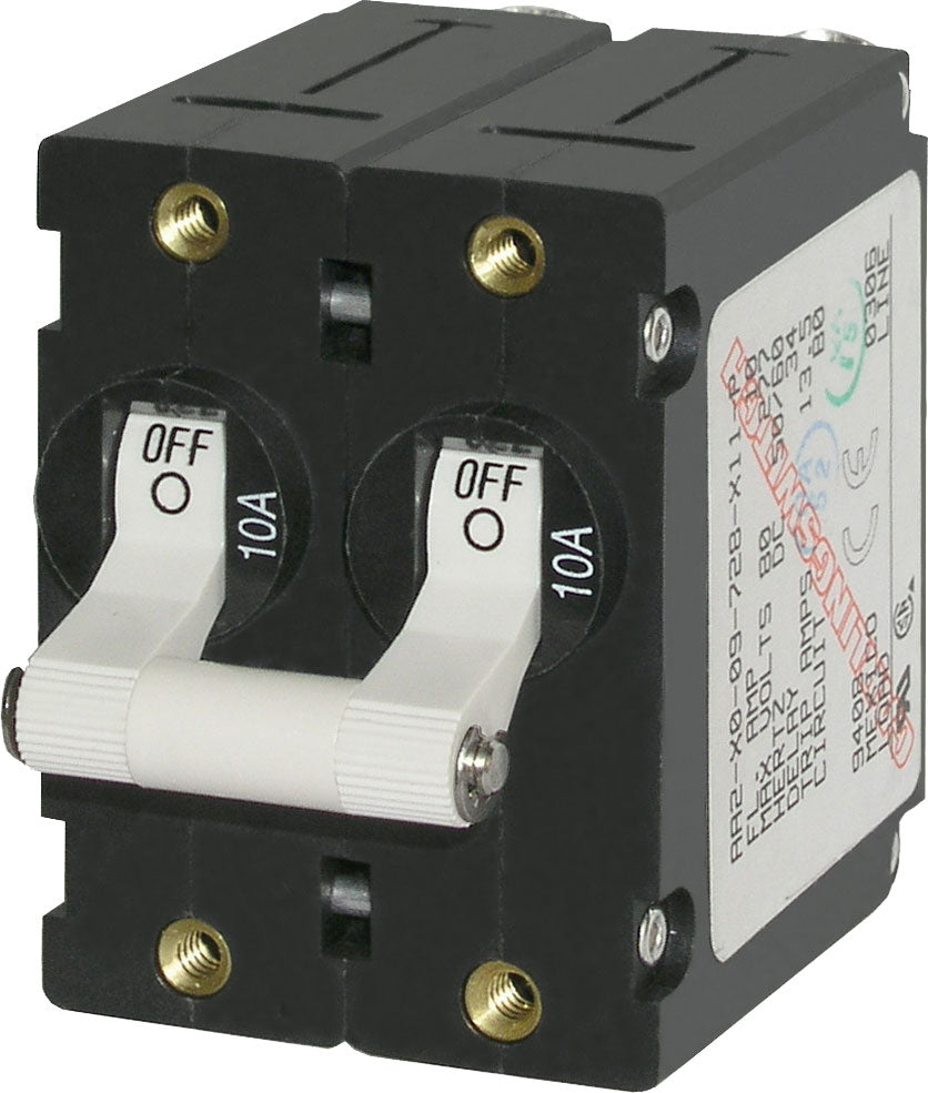 Blue SEA No Supplier Warranty Circuit Breaker 7233-BSS - White AA2Toggle 10A