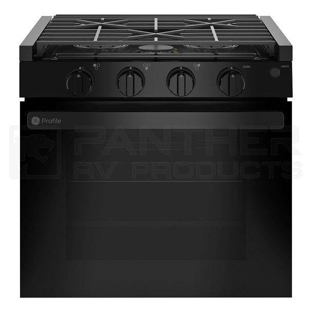 GE Appliance Edge To Edge Grates Stove PLU621DWBB - Black Profile 21 Rangetop