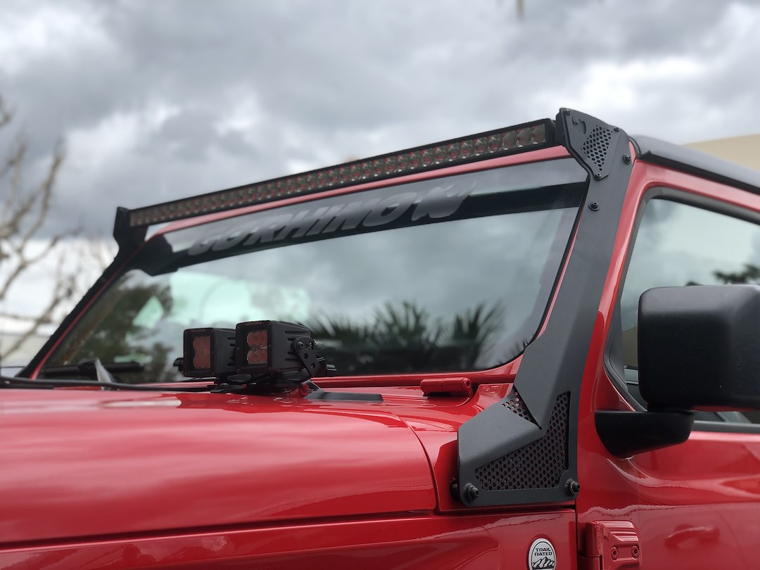 GO Rhino Easy no drill installation Light Bar Mounting Kit 730500T - 19-20 Jeep JL Jlu JT WS Lgt Mnt