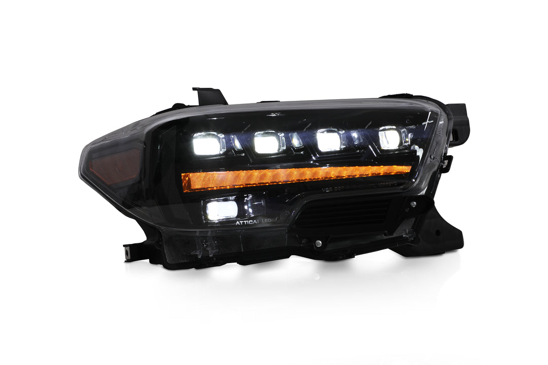 Winjet Thick And Transparent Glow Bar Headlight Assembly Chatt0769-H6-GBC-SQ - Apex Series Headlights