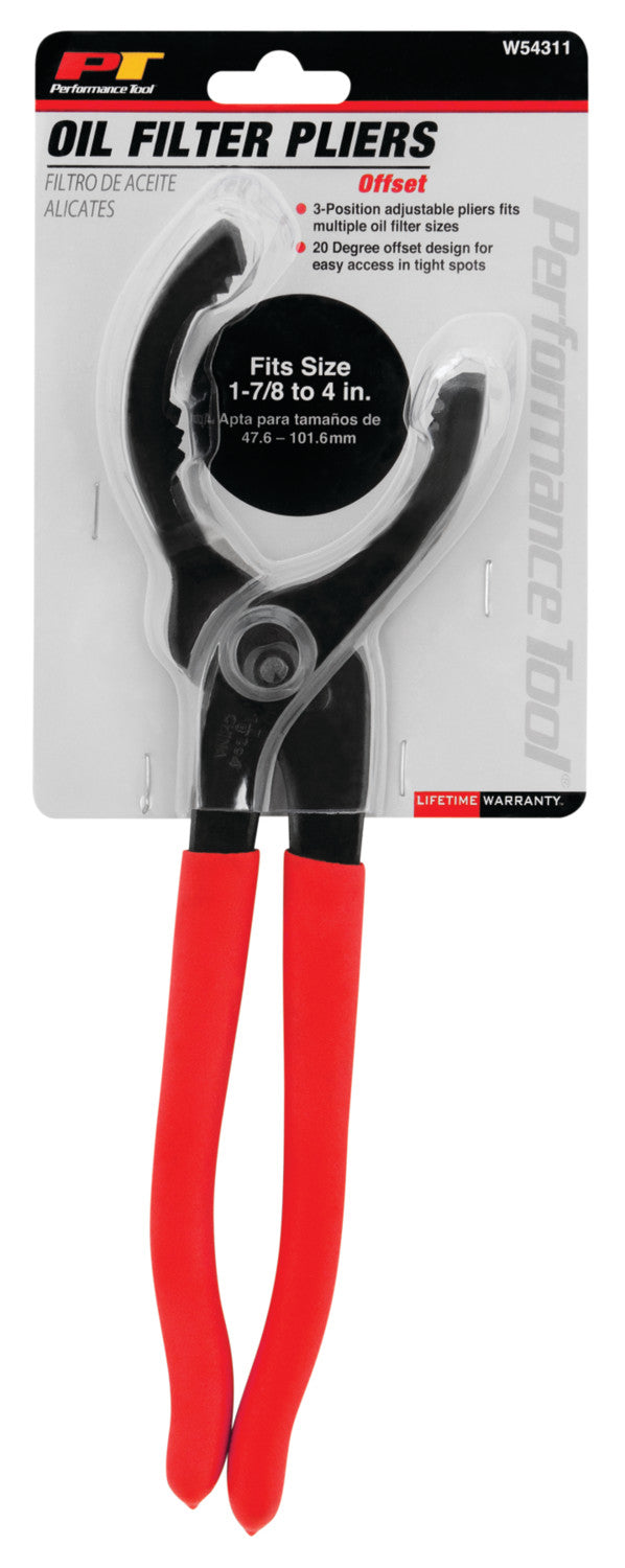 Perform Tool Safety Button Locks In Place Oil Filter Wrench W54311 - Pliers