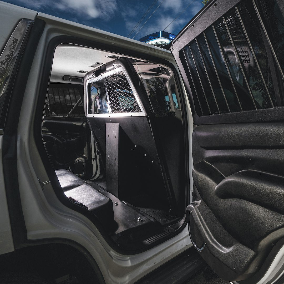 Public Safty No Drilling Required Rear Seat Partition 5700FF - 50 50 Wre Mesh WNDW Unctd