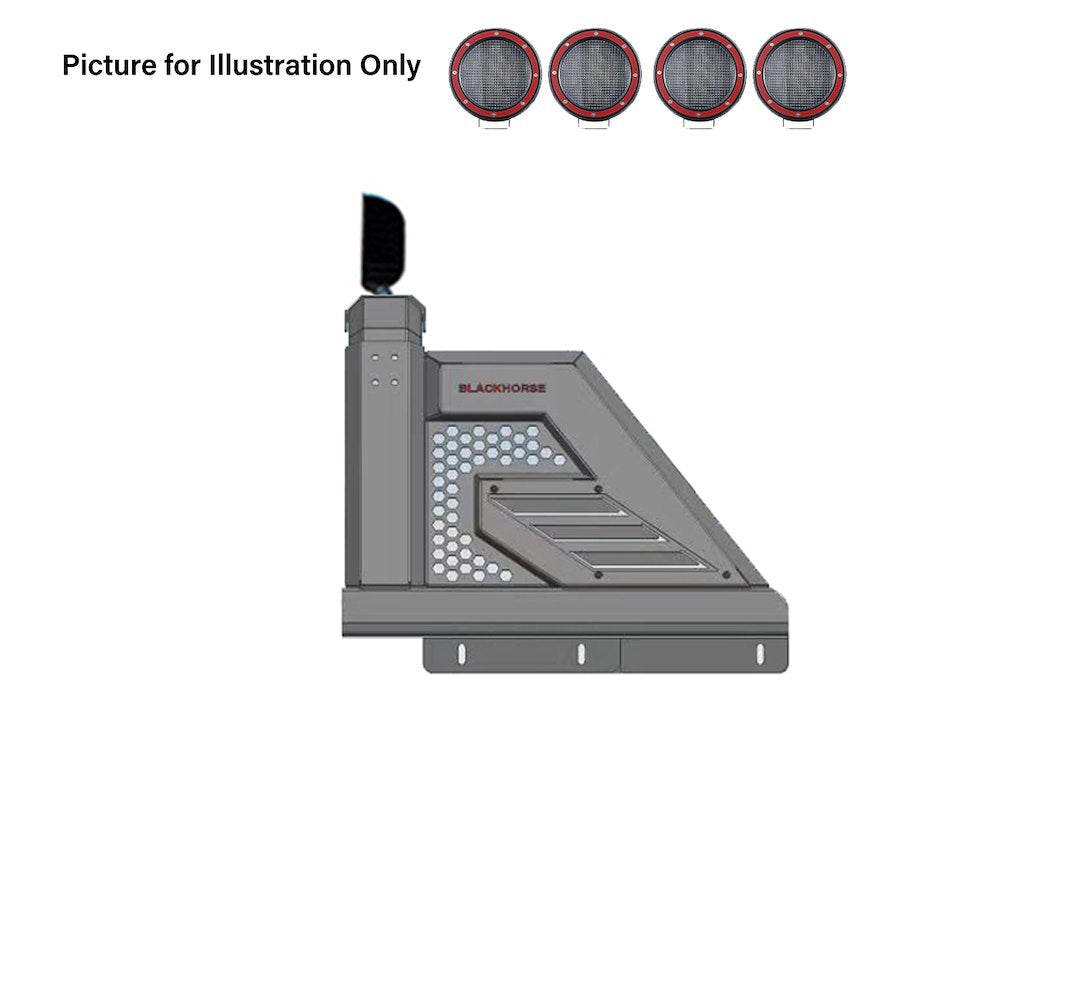 Black Horse Patented Design Truck Bed Bar AR2-05B-PLFR - Armour Roll Kit